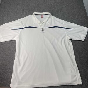 Vintage Nike Polo Shirt Mens 3XL Fit Dri White Sports Short Sleeve Golf